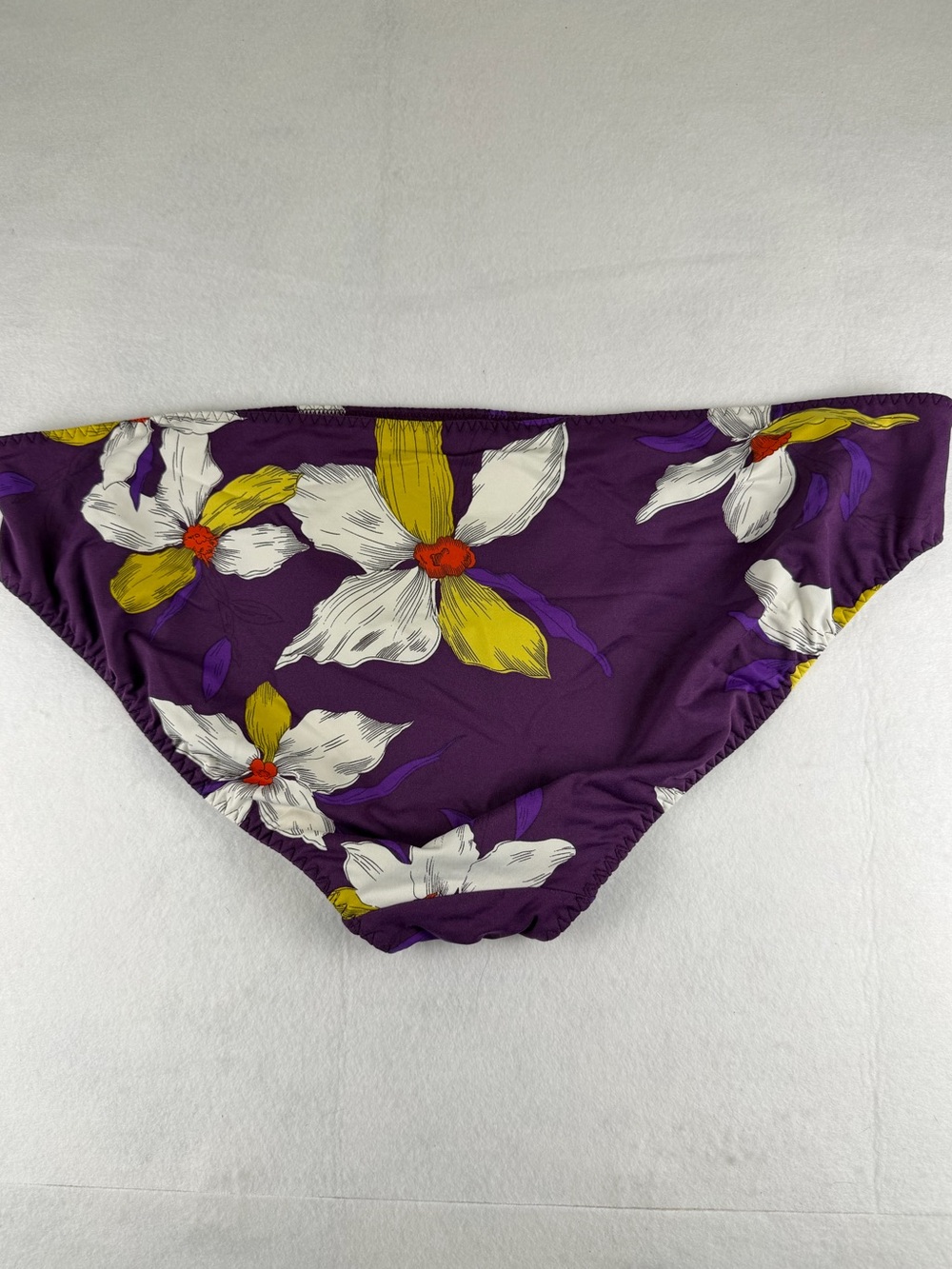 Lands’ End Purple Floral Swim Skirt Bikini Bottom Size 16 Modest Swim - Picture 3 of 5